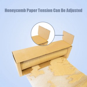 100% Recyclable Protective Wrapping Box Honeycomb Paper Dispenser