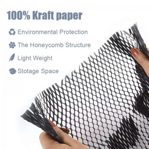 Customized Size Kraft Honeycomb Paper 10M 50CM Protective Packaging