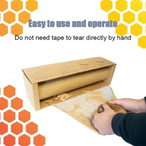 100% Recyclable Protective Wrapping Box Honeycomb Paper Dispenser